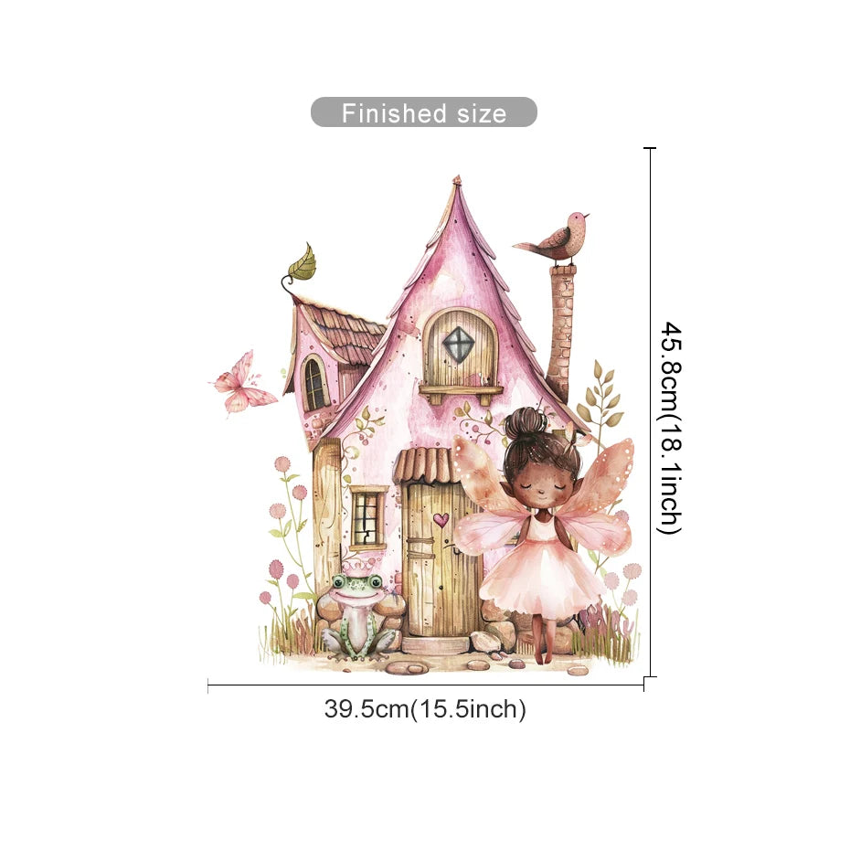 Elf Princess Mushroom House Kids Wall Sticker-HomeDecorDecals_com