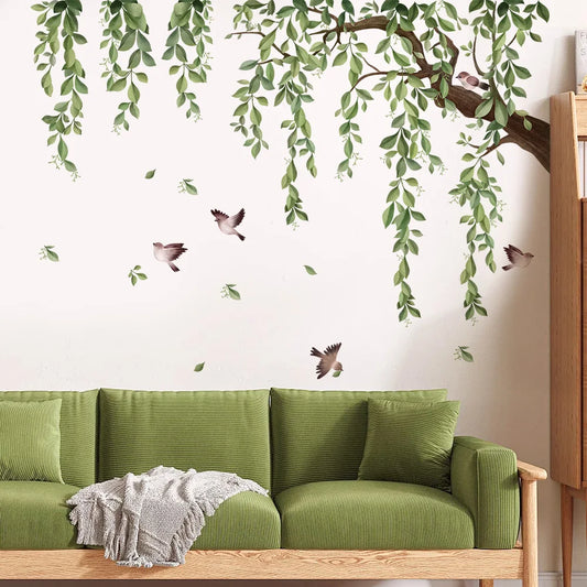 Green Leaves Nature Wall Decal | Home Decor by HomeDecorDecals.