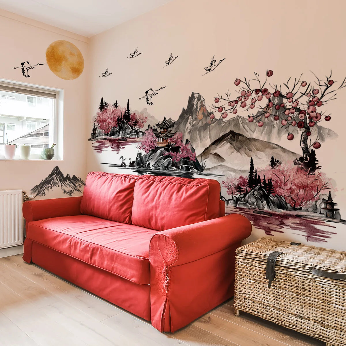 Creative Ink Style Landscape Painting Wall Decal | Home Decor design details by HomeDecorDecals.