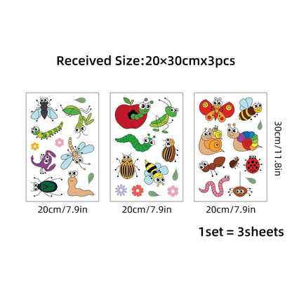 Additional view of Cartoon Insect Pattern Wall Decal | Home Decor by HomeDecorDecals.