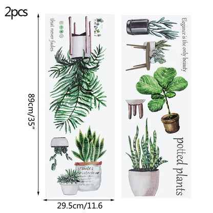 Alternative angle of Tropical Leaves and Flowers Wall Decal | Home Decor by HomeDecorDecals.