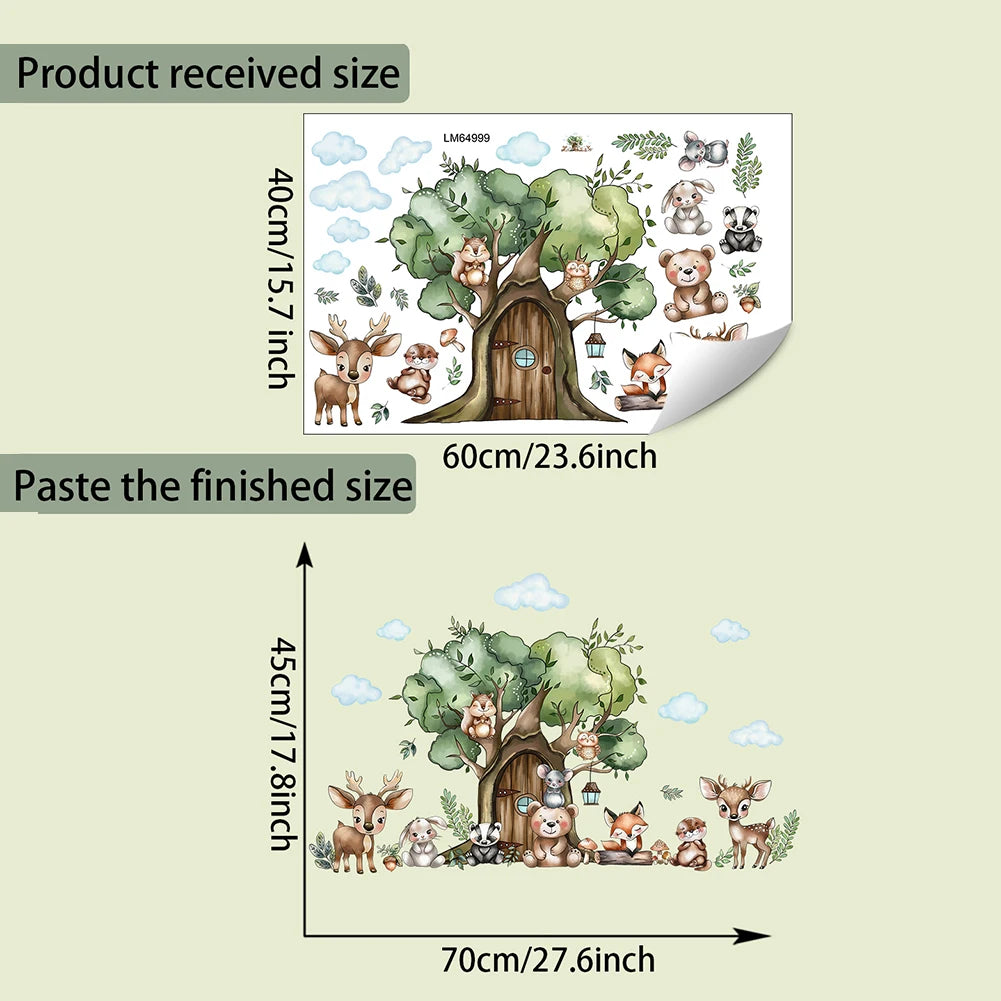 Animals in the Forest Wall Decal | Home Decor decorative wall feature by HomeDecorDecals.