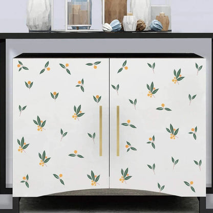 Nordic Green Leaves Wall Decal | Home Decor displayed in room decor by HomeDecorDecals.