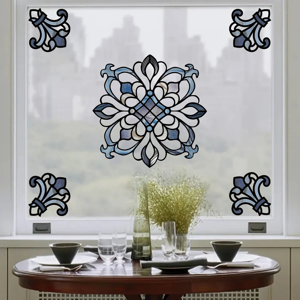 Close-up view of Creative Moroccan Style Geometric Pattern Wall Decal | Home Decor by HomeDecorDecals.