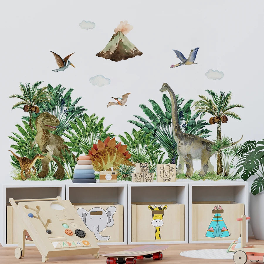 Large Cartoon Dinosaur Wall Decal for Kids-HomeDecorDecals_com