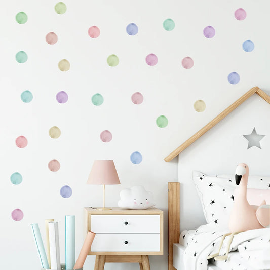 Multi Colour Polka Dots Circle Wall Decal | Home Decor by HomeDecorDecals.