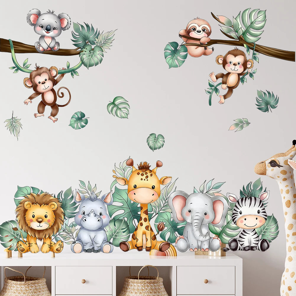 Small Animal Wall Stickers In The Forest Are Suitable For Home Decoration In Children's Rooms And Kindergartens-HomeDecorDecals_com