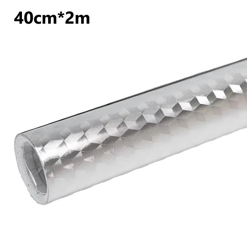5/2/1M Modern Kitchen Oil-proof Self Adhesives Stickers High-temperature Aluminum Foil Gas Stove Cabinet Contact Sticke-HomeDecorDecals_com