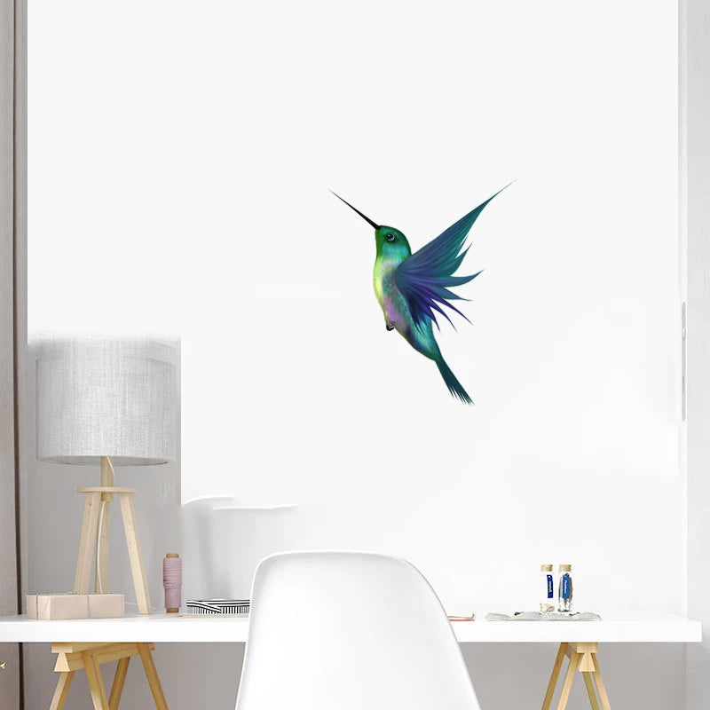 Hand-Painted Hummingbird PVC Wall Decal-HomeDecorDecals_com