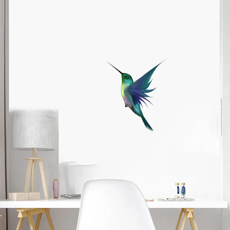 Hand-Painted Hummingbird PVC Wall Decal-HomeDecorDecals_com