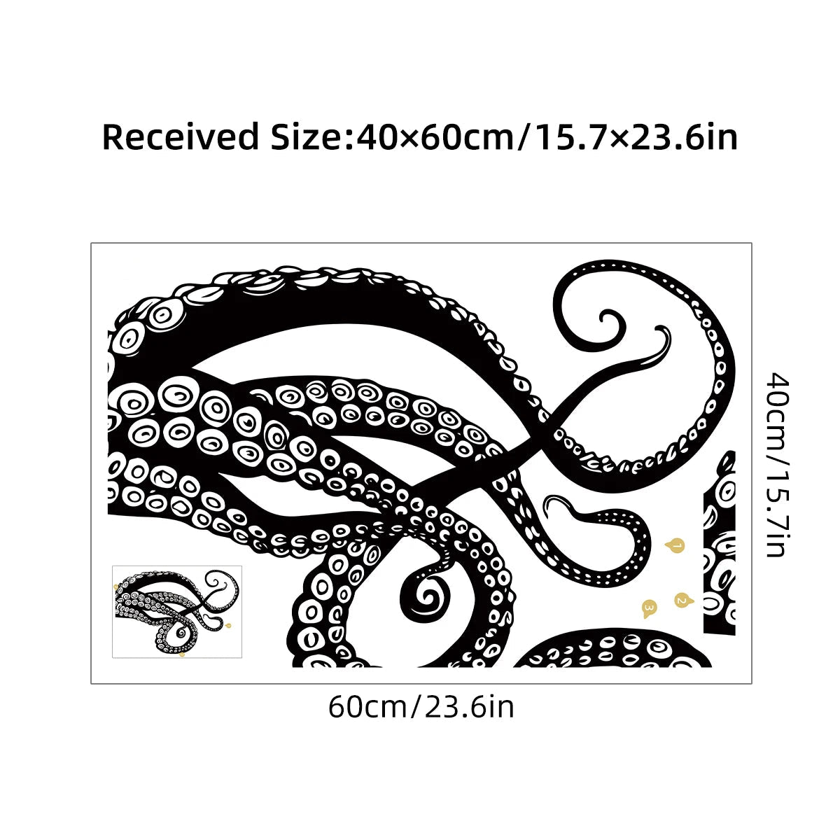 Funny Octopus Foot Silhouette Wall Stickers for Home Decor Accessories Living Room Decoration Background Wall Decals Kids Room-HomeDecorDecals_com
