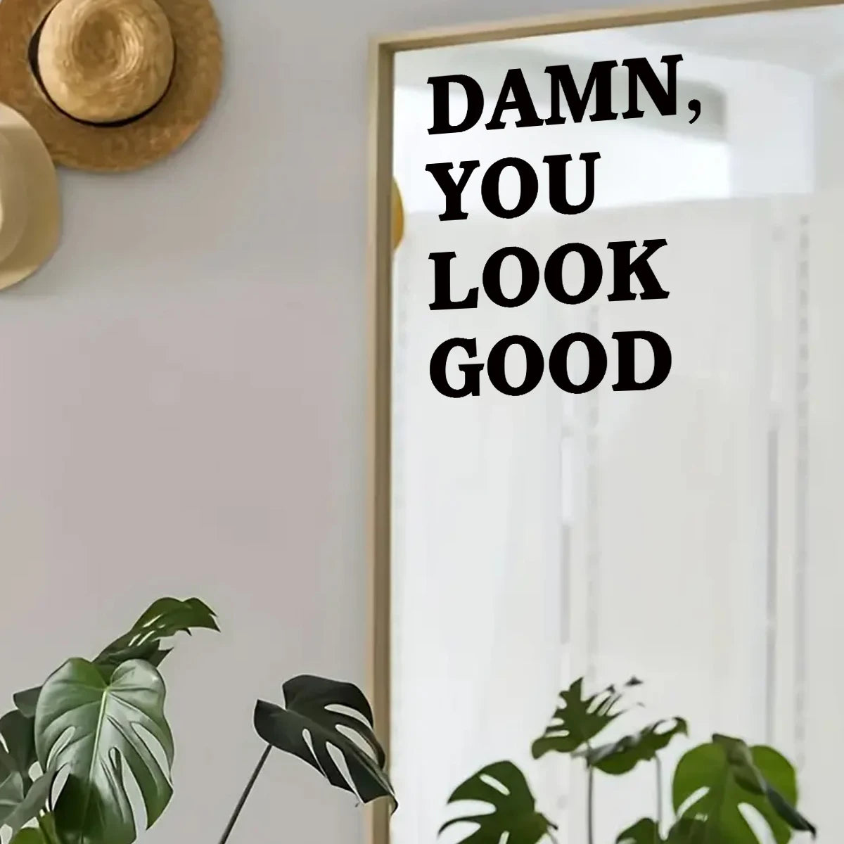 Encouraging Text Wall Mirror Decal | Home Decor design details by HomeDecorDecals.