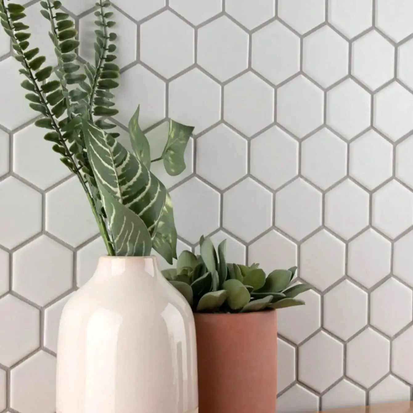 Large Hexagonal Wall Tiles | Home Decor design details by HomeDecorDecals.
