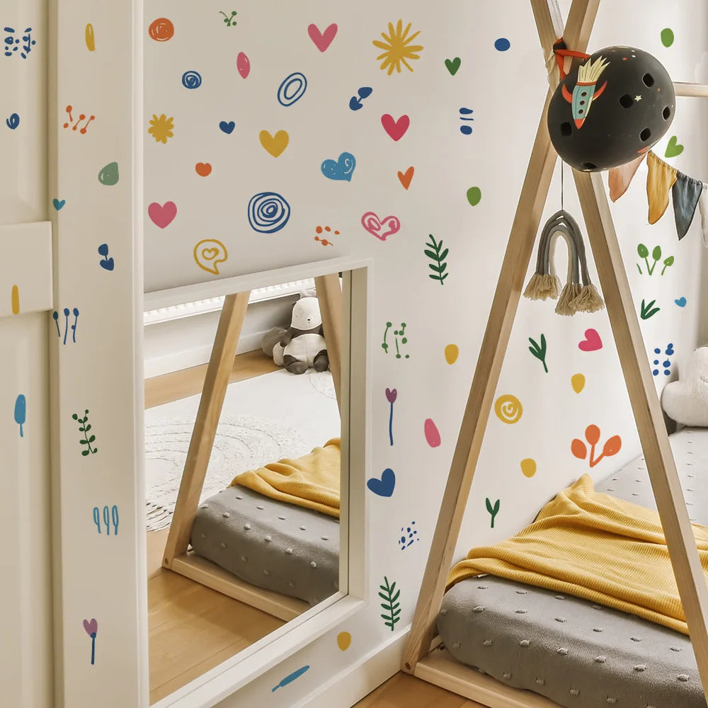 Simple Pattern DIY Wall Decal | Room Decor displayed in room decor by HomeDecorDecals.