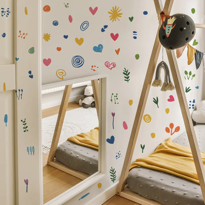 Simple Pattern DIY Wall Decal | Room Decor displayed in room decor by HomeDecorDecals.