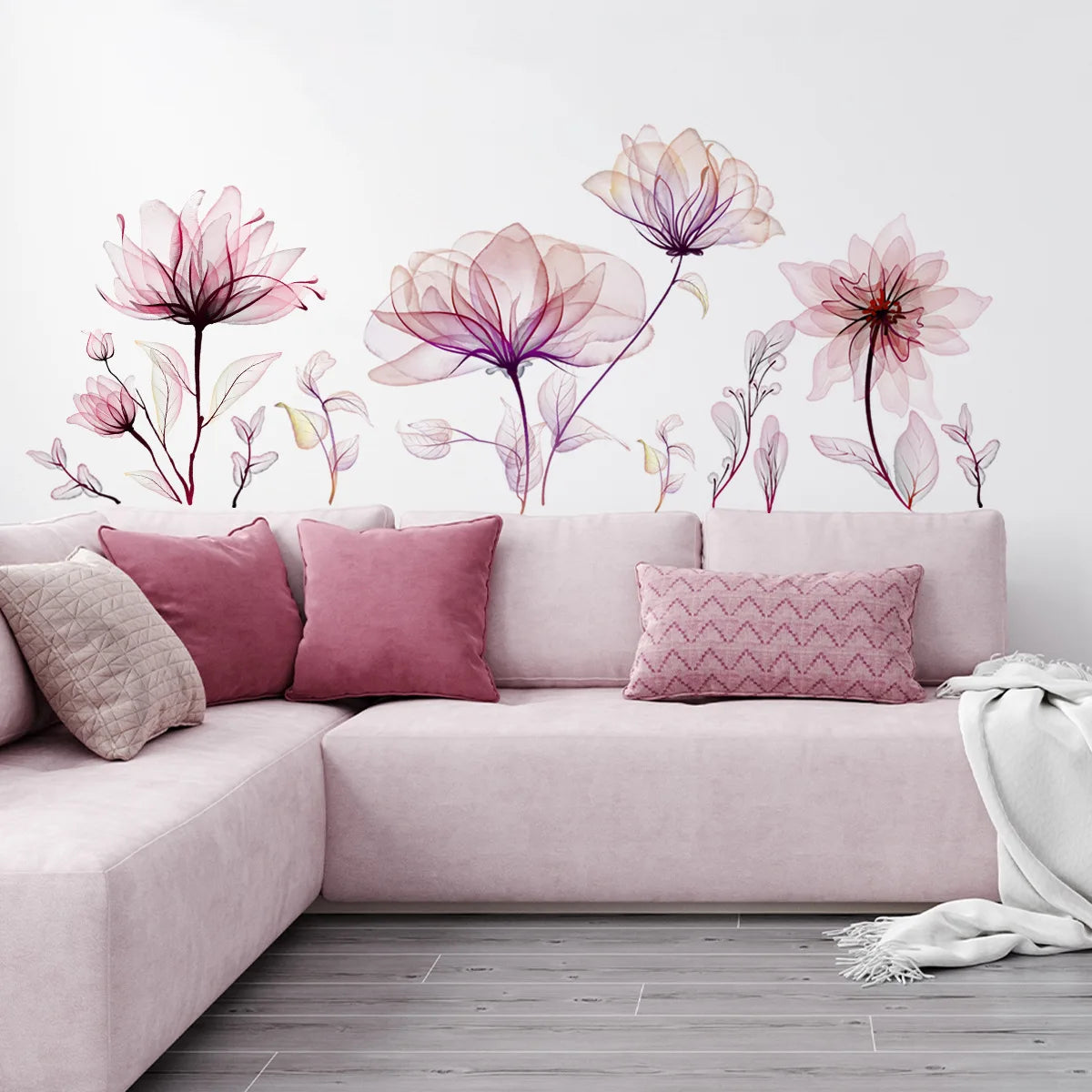 Pink Flower Wall Decal | Home Decor by HomeDecorDecals.