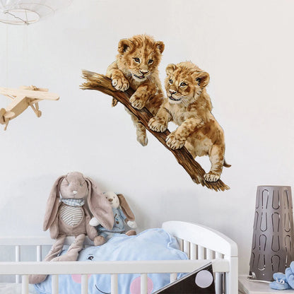 Cartoon Lion Wall Decal for Kids-HomeDecorDecals_com