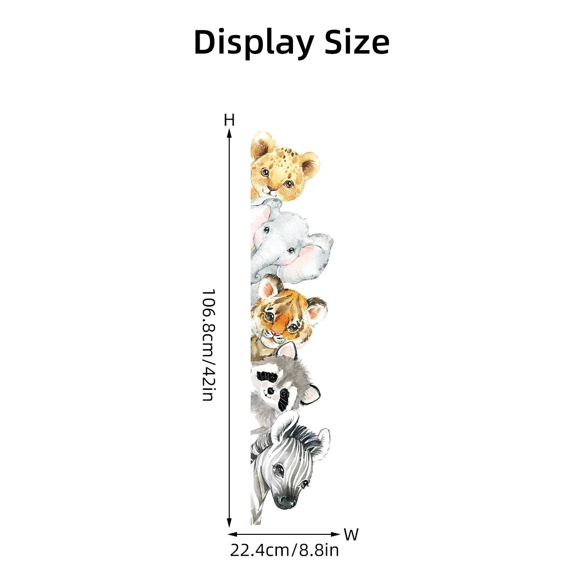 Cartoon Cute Watercolour Animals Door Stickers Decoration for Bedroom Wall Sticker Living Room Wall Art Home Decore Kids Room-HomeDecorDecals_com
