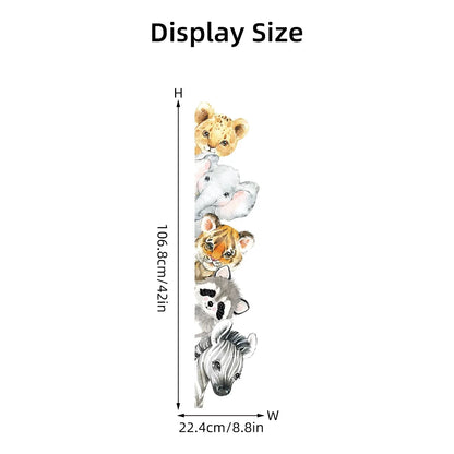Cartoon Cute Watercolour Animals Door Stickers Decoration for Bedroom Wall Sticker Living Room Wall Art Home Decore Kids Room-HomeDecorDecals_com