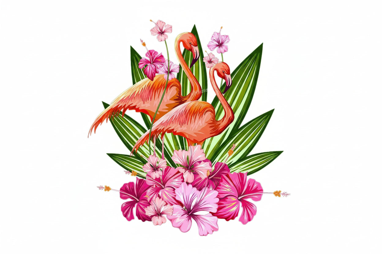 Beautiful Flower and Bird Art Wall Decal | Home Decor displayed in room decor by HomeDecorDecals.