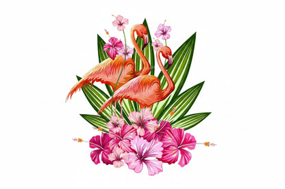 Beautiful Flower and Bird Art Wall Decal | Home Decor displayed in room decor by HomeDecorDecals.