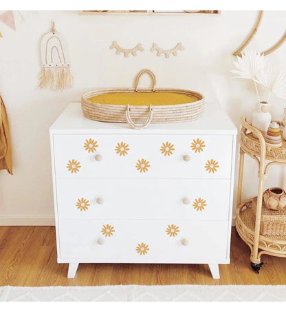 Detailed look at Waffle Daisy Flowers Wall Decal | Home Decor by HomeDecorDecals.