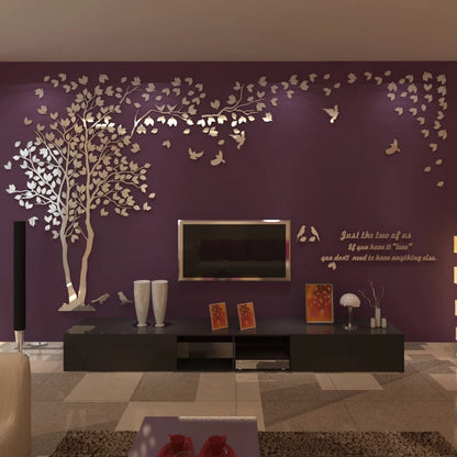 CC553D Acrylic Tree Wall Stickers Self-adhesive Background Wall Wall Decal Wall Stickers Home Decoration, Bedroom Wallpaper-HomeDecorDecals_com