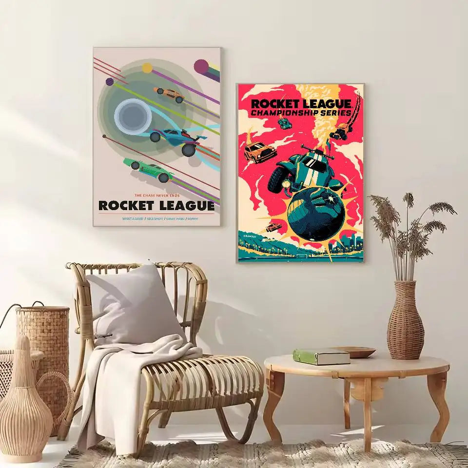 game R-Rocket L-League Poster Self-adhesive Art Waterproof Paper Sticker Coffee House Bar Dorm Room Wall Decor-HomeDecorDecals_com