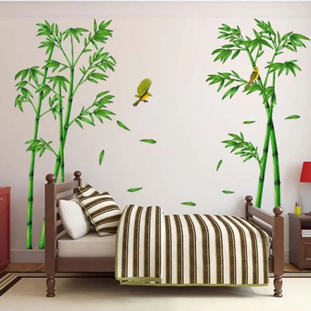 Green Bamboo Forest Depths Wall Decal | Home Decor removable peel and stick wall decal by HomeDecorDecals.
