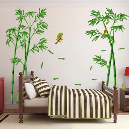 Green Bamboo Forest Depths Wall Decal | Home Decor removable peel and stick wall decal by HomeDecorDecals.