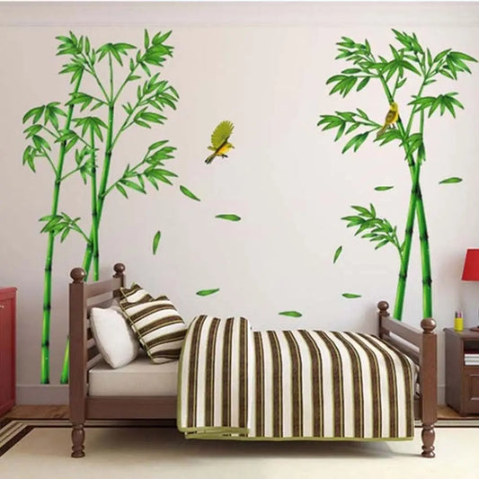 Green Bamboo Forest Depths Wall Decal | Home Decor removable peel and stick wall decal by HomeDecorDecals.
