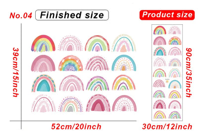 1x Cartoon Arch Rainbow DIY Wall Stickers for Baby Room Kids Bedroom Nursery Window Decor Removable PVC Decals Home Pieces Mural-HomeDecorDecals_com