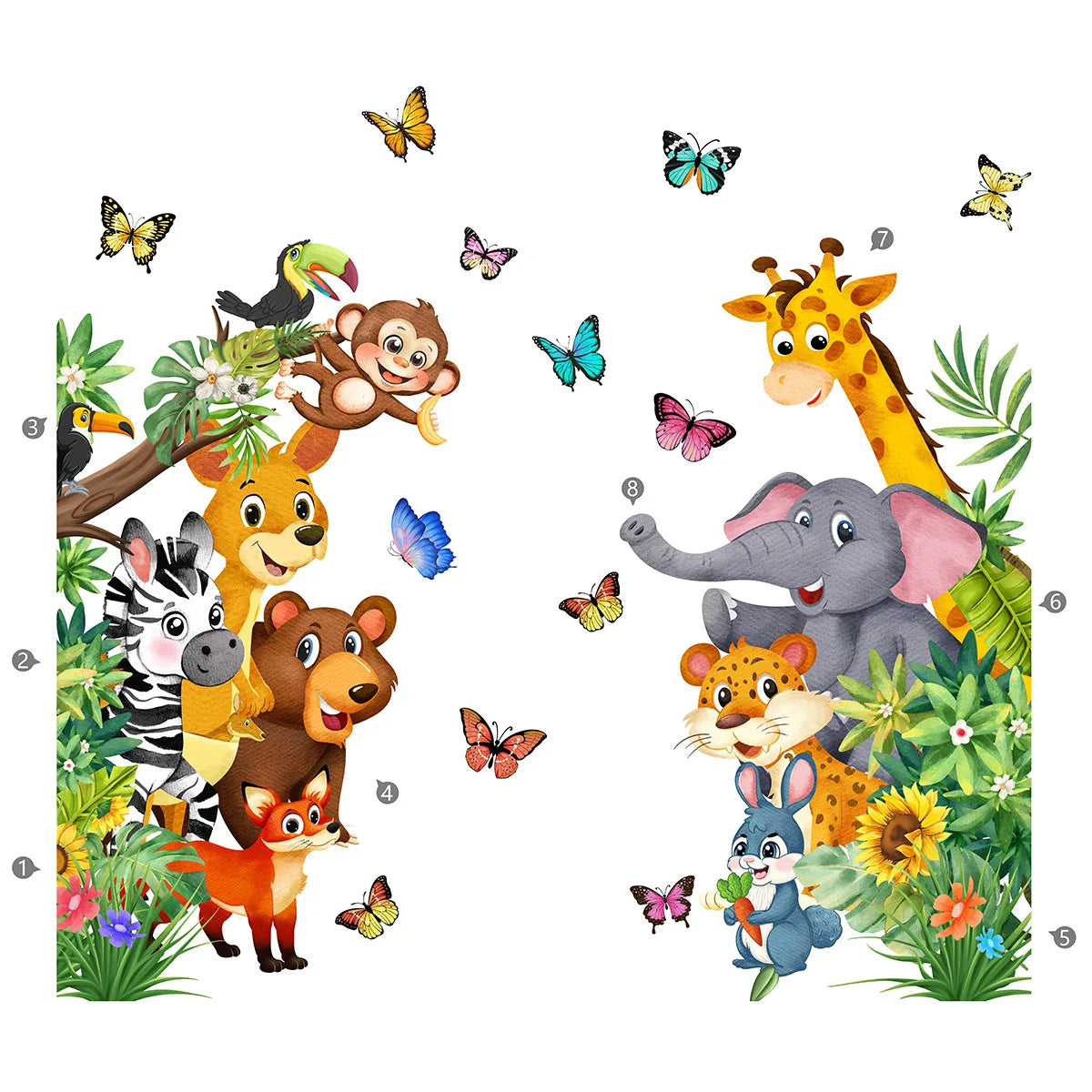 Waterproof Animal Wall Stickers Home Decor-HomeDecorDecals_com