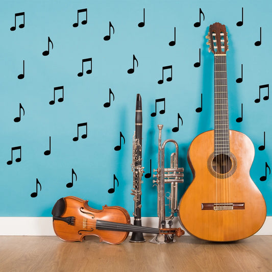 Music Note Patterns Wall Decal | Home Decor removable peel and stick wall decal by HomeDecorDecals.