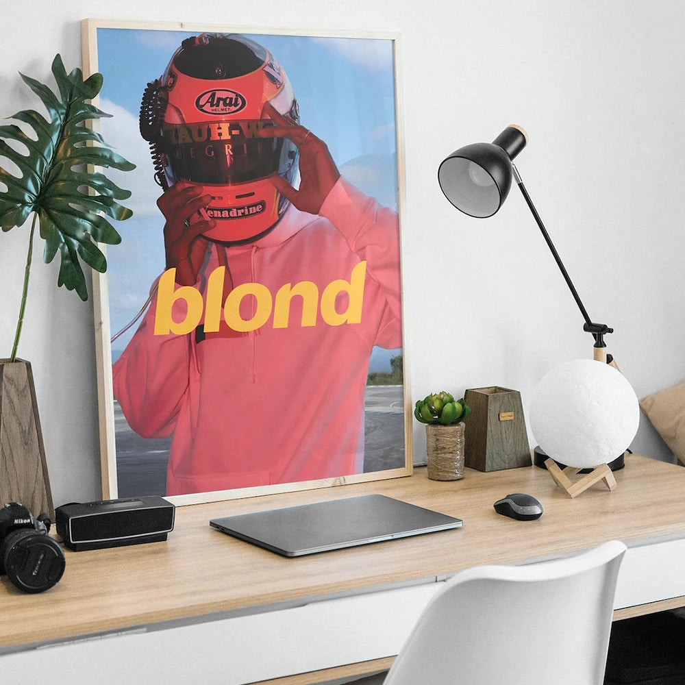 Modern Racing Blond Frank Ocean Cars Rap Hypebeast Fashion Wall Art Canvas Painting Posters For Living Room Home Decor-HomeDecorDecals_com