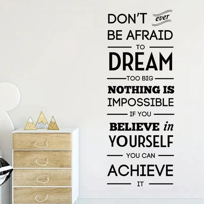 Encourage Dream Text Wall Decal | Home Decor design details by HomeDecorDecals.