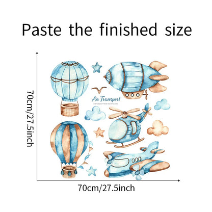 Kids Cartoon Hot Air Balloon Wall Stickers-HomeDecorDecals_com