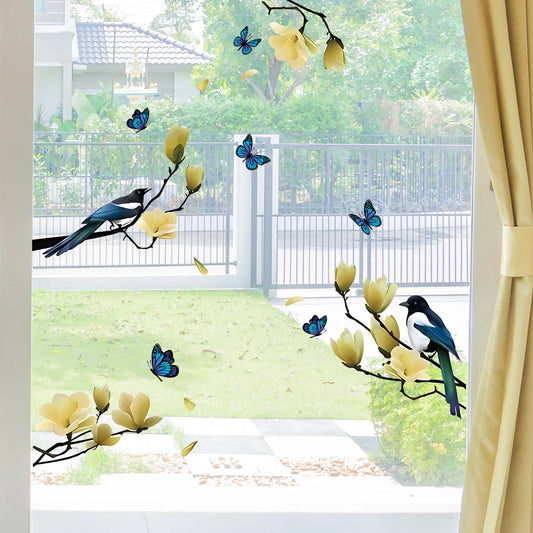 View Bird Wall Stickers Windows Wall Art Decoration for Bedroom Gift Wallpaper Home Decore Living Room DIY Kids Room-HomeDecorDecals_com