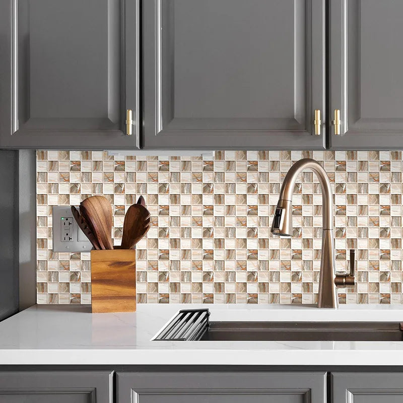 Close-up view of Elegant Plaid Tile Wall Decal | Home Decor by HomeDecorDecals.