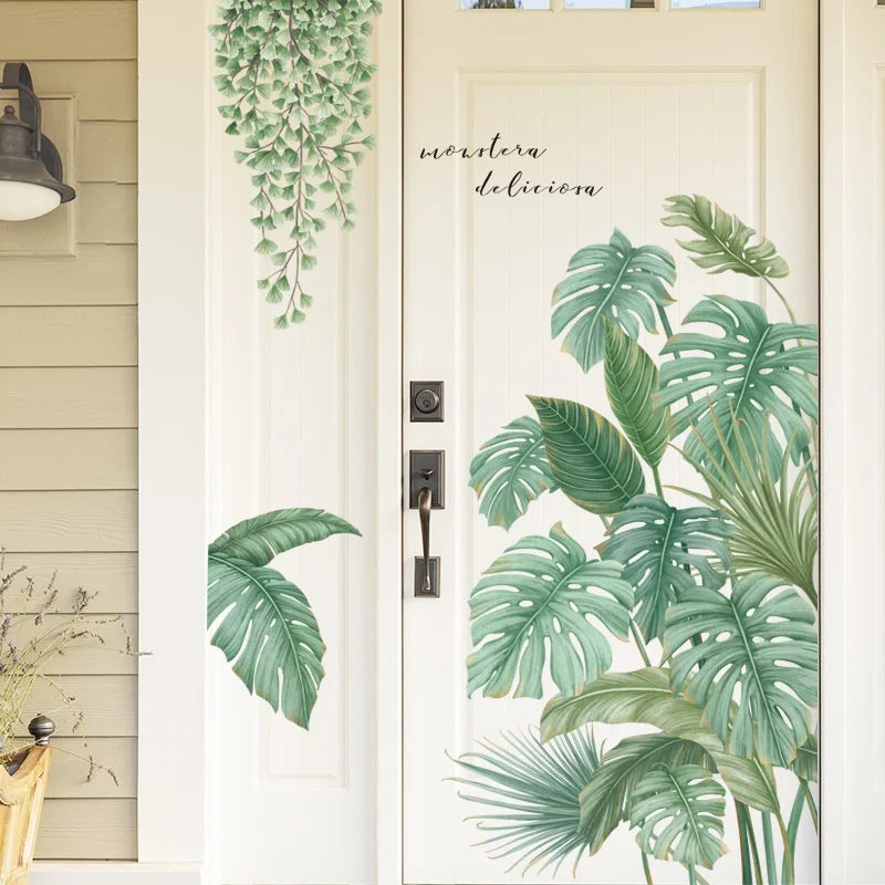 Tropical Monstera Leaf Plants Wall Decal For Home Décor-HomeDecorDecals_com