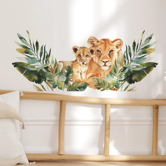 Forest King Tiger Wall Decal | Kids Room Decor removable peel and stick wall decal by HomeDecorDecals.