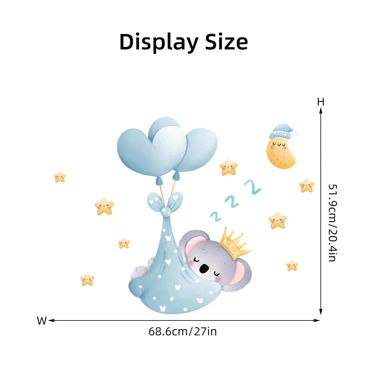 Cartoon Planet Rocket Height Measurement Wall Stickers for Kids Room Baby Boy Room Height Roller Grow Up Chart Wall Decals Mural-HomeDecorDecals_com