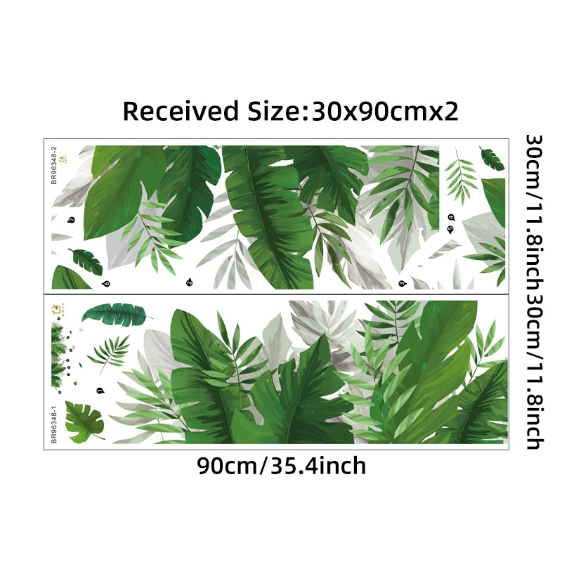 Tropical Palm Leaves Wall Decal | Home Decor decorative wall feature by HomeDecorDecals.