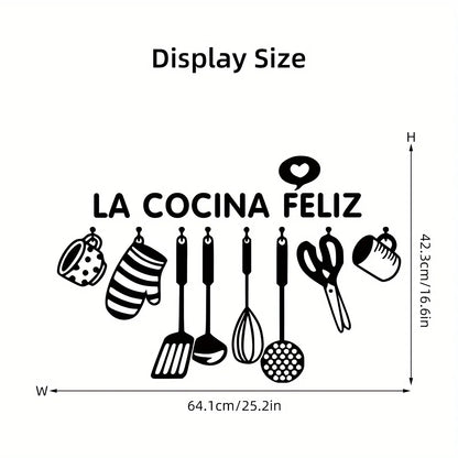 Black Kitchen Utensil Silhouette Wall Decal | Home Decor displayed in room decor by HomeDecorDecals.