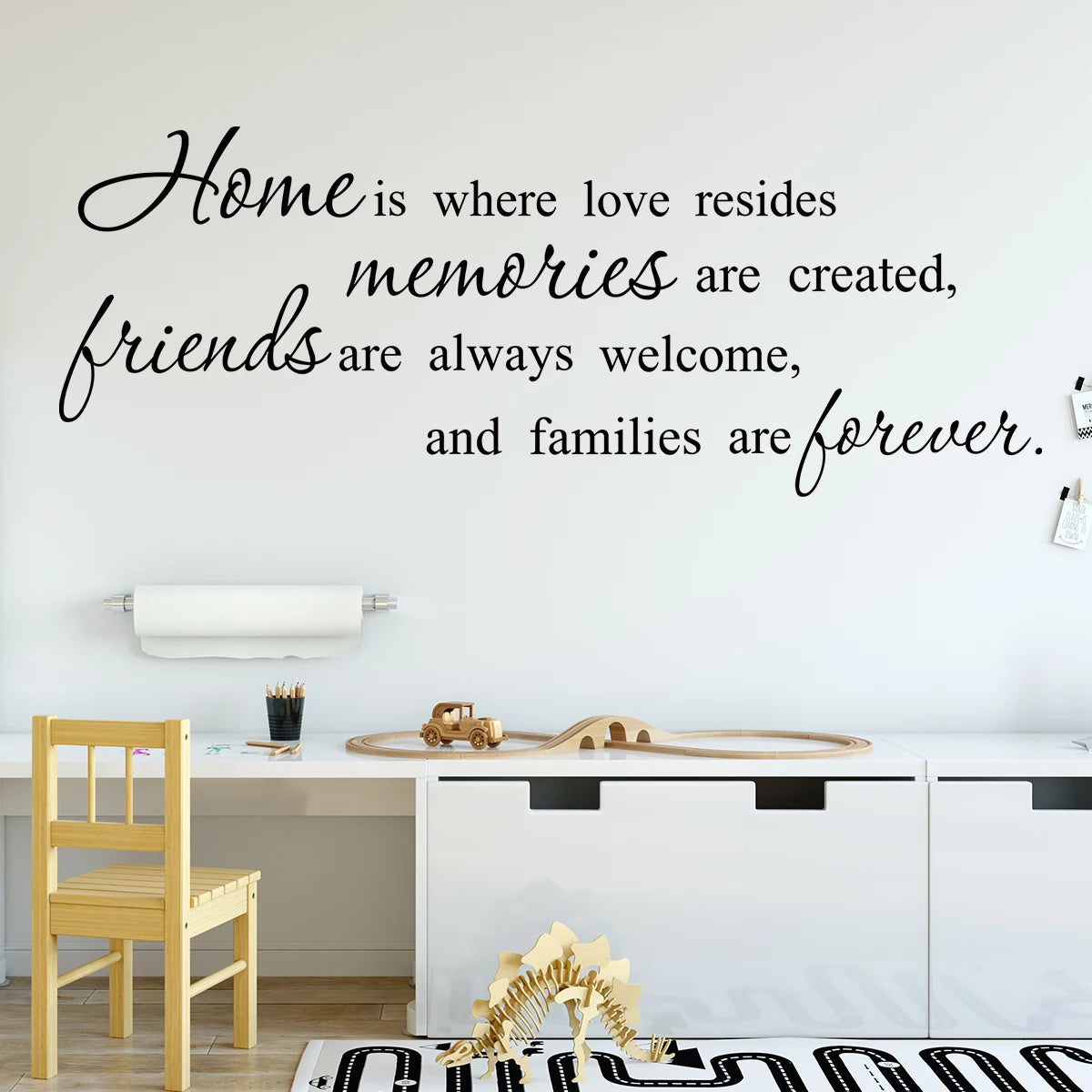 Close-up view of Encouraging Text Wall Decal | Home Decor by HomeDecorDecals.
