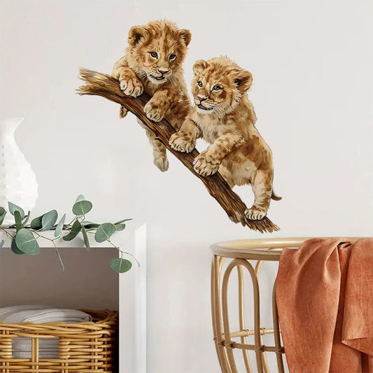 Cartoon Lion Wall Decal for Kids-HomeDecorDecals_com