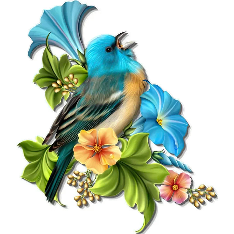 Hand-Painted Hummingbird PVC Wall Decal-HomeDecorDecals_com