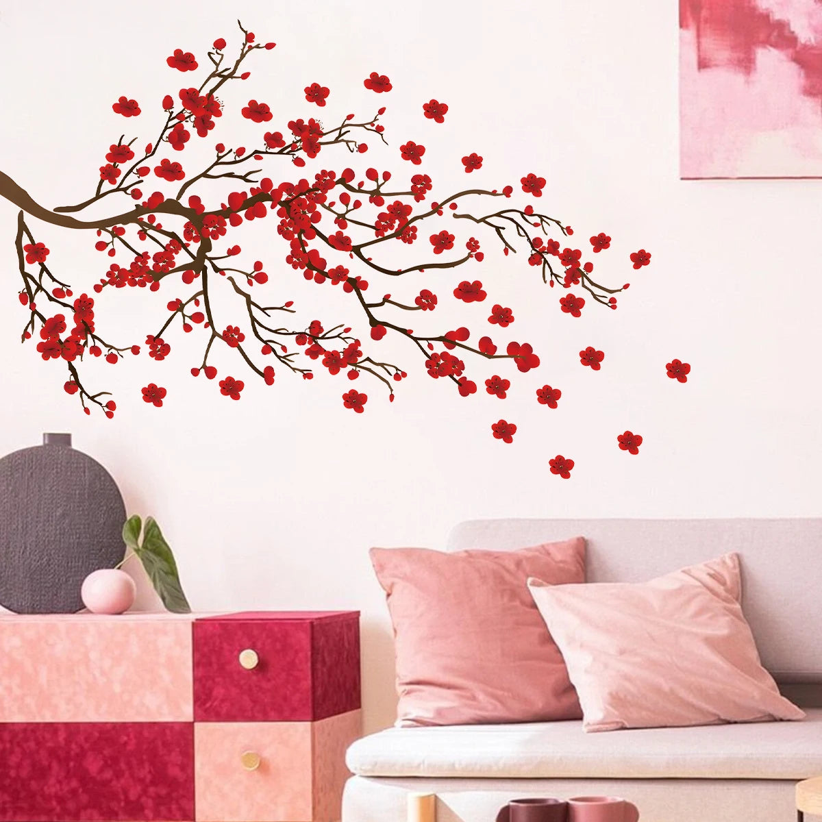 Watercolour Bird and Flower Wall Stickers (2-Pack)-HomeDecorDecals_com