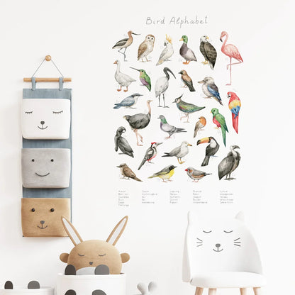 Hand-painted style Birds Wall Stickers Parrot Decal for Kids Nursery Bedroom Living Room Decor Art Removable Murals Wall Posters-HomeDecorDecals_com