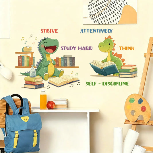 Dinosaur Motivational Wall Decal | Kids Room Decor removable peel and stick wall decal by HomeDecorDecals.